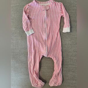Lila And Hayes Pima Cotton 6-9 Months Footie Pajamas Zippered Pink Or Light Red